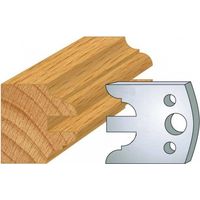 Leman – Jeu de 2 fers profilés acier Ht.40 mm – Réaffûtables pour performance optimale – Épaisseur 4 mm – Pour bois dur
