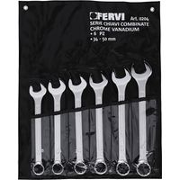 Jeu de 6 cles chromees polies miroir 34-50 mm Fervi 0204