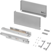 Emuca Cajón exterior Vertex 40kg de altura 178mm, profundidad 400mm, Acero, Pintado gris