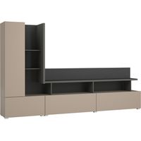 Parete TV 270 cm Opio Taupe e Antracite