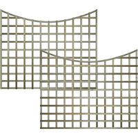 Premier 6ft x 5ft Concave Top Standard Square Garden Trellis Panel