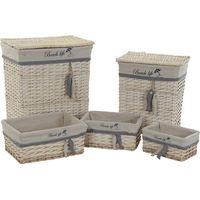 Juego de cestas - DKD Home Decor - Multicolor - Poliéster - 35 x 47 x 56 cm - Montaje fácil