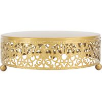 Présentoir à gâteaux rond en métal, présentoir à gâteaux et desserts pour fêtes, mariages, anniversaires.