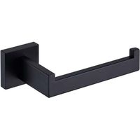 Porta carta igienica, dispenser e gancio da parete in acciaio inox nero opaco per bagno e cucina