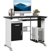 HOMCOM Mesa de Ordenador PC Despacho Escritorio 100x52x75cm Oficina Mobiliario