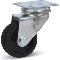 Roue pivotante PP noire - MESO - Platine - 50 mm - 50 kg
