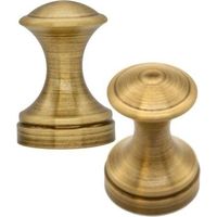 Lot de 2 crochets muraux massifs en laiton - Design classique - Bronze