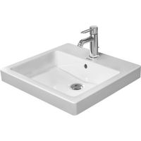 Lavabo empotrado Duravit Vero 50cm blanco con rebosadero, con
