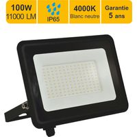 Projecteurs LED 100W/IP65/11000lm/4000K connexion direct - sans câble - garantie 5 ans