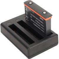 Chargeur de batterie à 3 canaux pour caméra d'action Insta 360 X3 avec câble de charge USB-C et batterie de rechange