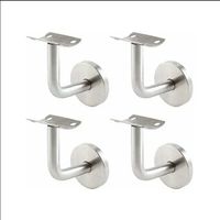 DOLASO 4x Handlaufhalterungen aus Edelstahl 304 für Edelstahl-Treppengeländer, Wandmontage