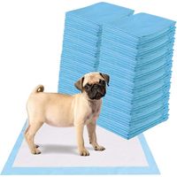 Costway – Lot de 100 tapis éducateurs pour chiot 60x60cm – 5 couches super absorbantes – Membrane PE imperméable – Pour apprentissage propreté