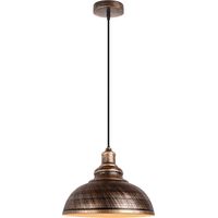 Lampada a Sospensione Vintage, Lampada da Soffitto con Ø29cm Paralume in Metallo, Industriale Stile Illuminazione Supporto Edison E27 per Corridoio Cucina Isaland Camera da Letto Scala (Bronzo)
