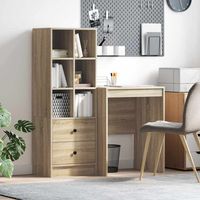 vidaXL Desk Sonoma Oak 105.5 x 50 x 127 cm 2 pcs