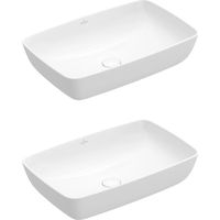 Conjunto de dos lavabos sobre encimera rectangulares VILLEROY ET BOCH Artis Blanco