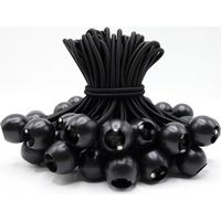 50 Pcs Rubber Bungee Cord with Ball, 15cm Bungee Cord with Ball, Tarpaulin Bungee Cord for Tent, Posters, Banner, Pavilion