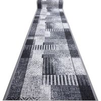 Alfombra de pasillo con refuerzo de goma ESSENZA gris 120 cm grey 120x730 cm
