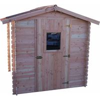 Foresta – Abri de jardin bois 3,24m2 en douglas massif 28mm – Toit double pente – Résistant aux insectes – Garantie 5 ans