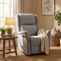 Sillón relax reclinable con reposapiés Hope - Gris claro