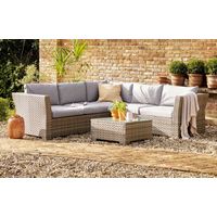 Chesterton Grey 5 Seater Corner Rattan Garden Sofa Lounge Set