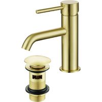 Einhebelmischer für Aufsatzwaschbecken PICO gold inklusive Ablaufventil