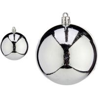 Weihnachtsbaumkugeln Krist+ K1912475-3 Silberfarben Kunststoff Ø 8 cm 16 Stück