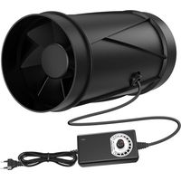 Ventilateur Extracteur d'air 100mm, 7W 221 m³/h Extracteur d air de Ventilation avec Contrôleur de Vitesse Variable Aérateur Extracteur d'humidité pour Caves, Garages, Tente de Culture