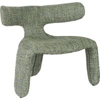 Fauteuil en tissu vert Rémy