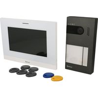 Golmar – Visiophone connecté WIFI – Portier vidéo avec écran tactile – Transfert d'appel sur smartphone – Badge de proximité inclus