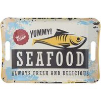 Vassoio Melamina Maniglie Seafood Cm 41X28 Kb8