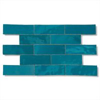 Carrelage Zellige Marocain Bleu Turquoise 5x15 cm (vendu par 0,5 m²) - RO'MA NATURE