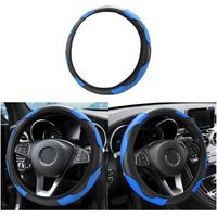 Car Steering Wheel Cover, Soft Microfiber Leather Steering Wheel Cover, Breathable Microfiber Leather Steering Wheel Cover, Non-slip Breathable Steering Wheel Cover for Sedan, Van, Truck, SUV (Blue)