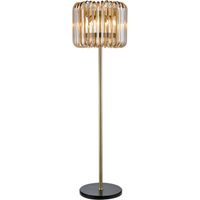 Lampadaire bronze en verre côtelé - bronze