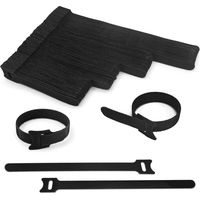 Klittenband kabelbinder 100 stuks, 4 verschillende lengtes, 20cm/15cm/12cm/10cm x 1,2 cm brede klittenband, zip ties herbruikbaar, cable straps voor thuis, kantoor en tuin