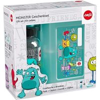 Emsa Kinder Set Trinkflasche 0,4l Brotdose Monster 518138