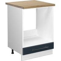 Armario para horno empotrado Fame-Line, Azul oscuro alto brillo, 60 cm , ET Roble, Vicco