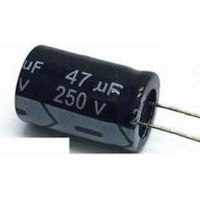 Elektrolytkondensator 47uF 250Vdc Größe 13x20mm Radial