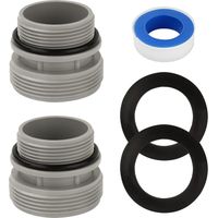2 PCS Pool Pump Adapter, 4560 Swimming Pool Pump Connector, Pool Hose Adapter, 40mm to 1 1/2" Pool Hose Connectors, Compatible with Intex and Coleman Filter Pumps