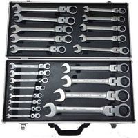 Valise à outils 22 pièces – Clés à cliquet articulées 6 à 32mm – Cromo-Vanadio pour usage intensif – Coffret de rangement inclus – Prodiytools