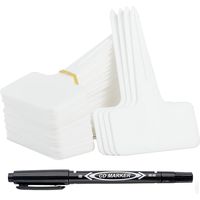 Lot de 100 étiquettes de jardin en PVC – Marqueurs en plastique étanches – Dimensions 6 x 10 cm – Étiquetage réutilisable pour plantes – Naxunnn