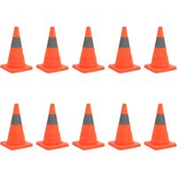 Cônes de signalisation pliables, lot de 10, 42 cm
