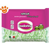 Inodorina Dog&Cat Refresh Clorexidina - Confezione 40 Salviette - Igiene Cane