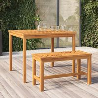 Table à manger de jardin, Table à dîner, Table d'extérieur de jardin 90x90x74 cm bois d'acacia solide BHU3889