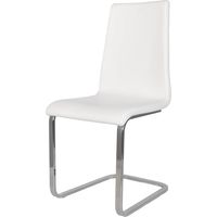 Tommychairs Berlin chair steel legs, wood seat and white faux leather