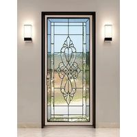 CCYKXA Stained Glass Door Sticker 3D Poster for Bedroom Self-Adhesive Removable Wall Decoration 77X200cm