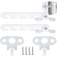 Entrebilleur de Fentre Battant 2 PCS Restricteur de Fentre, Loquets de Fentre avec 4 Vis, Verrou de Fentre Serrure de Fentre l\'preuve pour Rgler l\'ouverture de la Fentre (Blanc)
