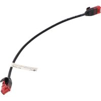 CAT 6 Slim-Patchkabel, U/UTP, schwarz, Kupferleiter (CU). Kabellänge 3 m