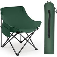 SUNULA Campingstuhl Faltbar Klappstuhl bis 100kg Angelstuhl Outdoorstuhl, Grün