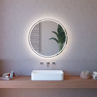 Badezimmerspiegel rund 85cm mit Hintergrundbeleuchtung und Antibeschlag ETR103-L