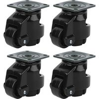SJLERST 4 Pièces Roulette de Réglage de Niveau, Roulette D'Établi Rétractable Roulette de Nivellement Robuste Roulette Industrielle Pour Tables Mobiles